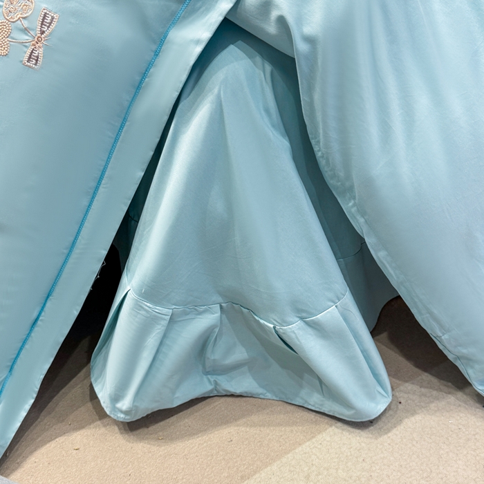 91家纺网 家纺一手货源 找家纺 昊翔家纺 2026全棉纯棉刺绣花四件套40支长绒棉100% 棉礼盒包装 樱桃之恋-幸运兰