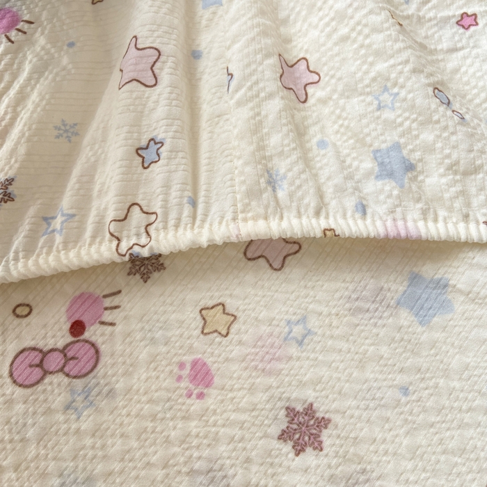 91家纺网 家纺一手货源 找家纺 赛琳 2026新款泡芙纱床笠系列单床笠床笠单件（有买家秀） 躲猫猫