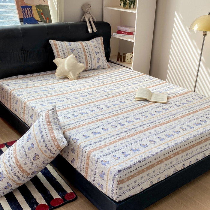 91家纺网 家纺一手货源 找家纺 赛琳 2026新款泡芙纱床笠系列单床笠床笠单件（有买家秀） 费尔岛木马