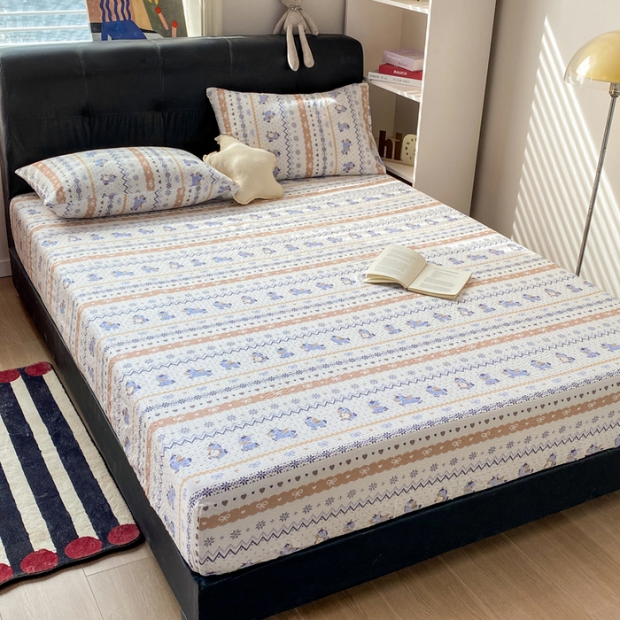 91家纺网 家纺一手货源 找家纺 赛琳 2026新款泡芙纱床笠系列单床笠床笠单件（有买家秀） 费尔岛木马