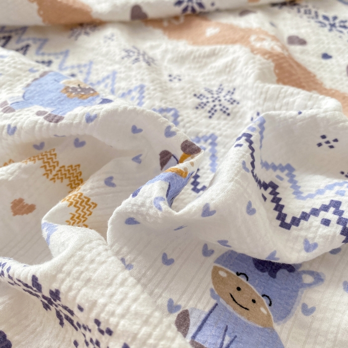 91家纺网 家纺一手货源 找家纺 赛琳 2026新款泡芙纱床笠系列单床笠床笠单件（有买家秀） 费尔岛木马