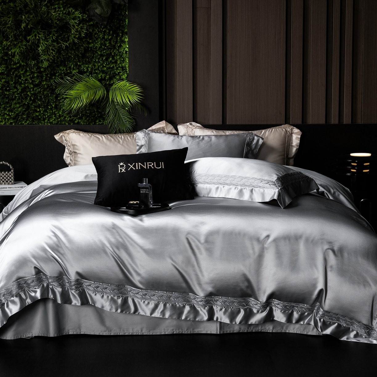 91家纺网 家纺一手货源 找家纺 馨蕊家居 2025新款80SLF奥地利兰精天丝夏被四件套-凯伦 夏被凯伦-北卡蓝