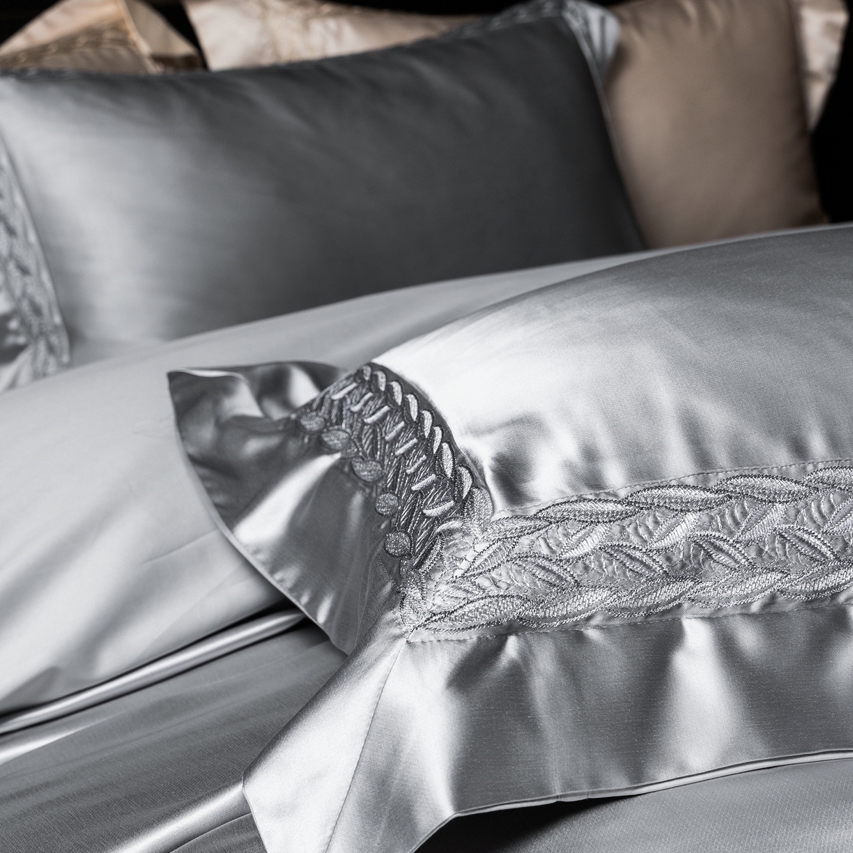 91家纺网 家纺一手货源 找家纺 （总）馨蕊家居 2026春夏新款款100s全棉纯棉高精密四件套-米娅