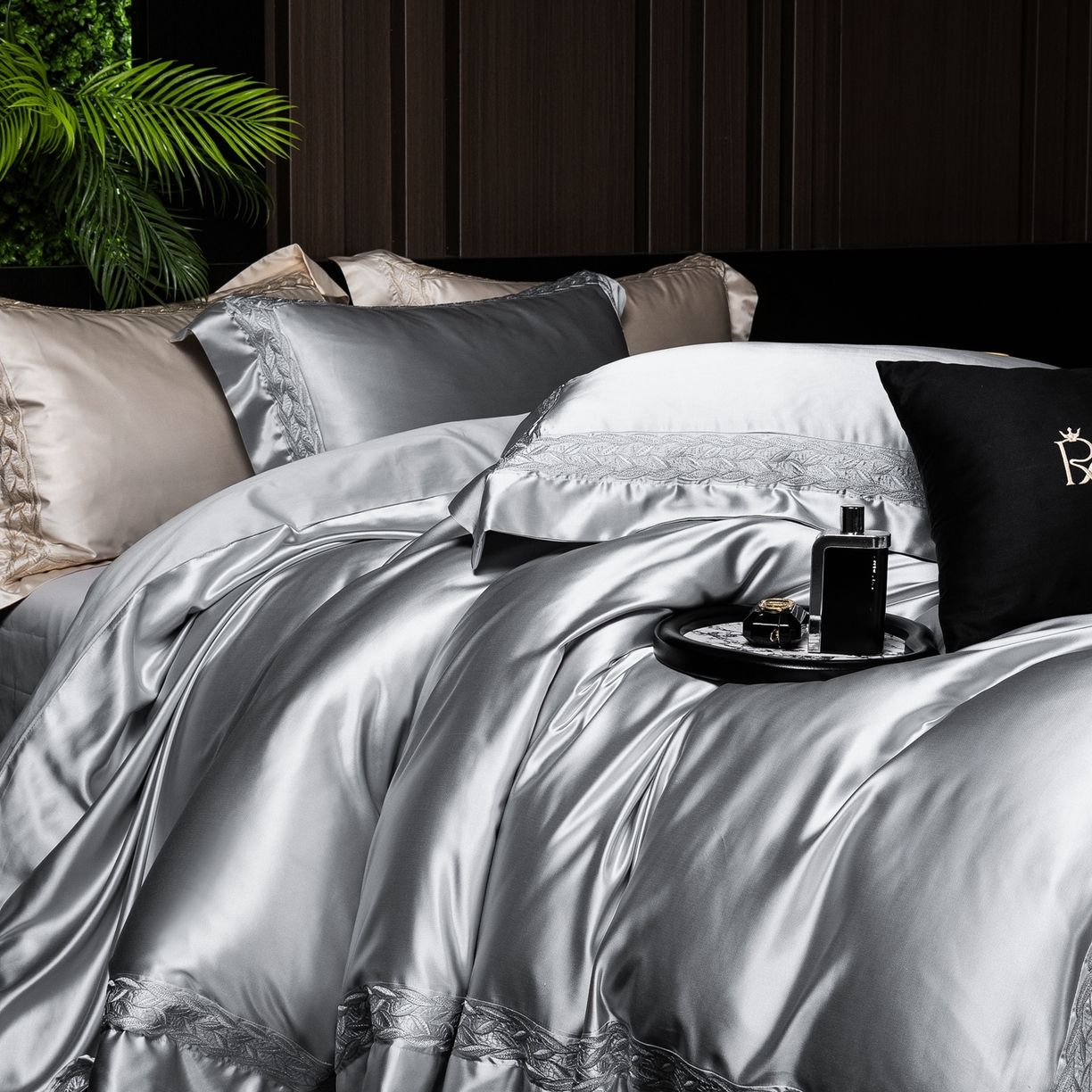 91家纺网 家纺一手货源 找家纺 （总）馨蕊家居 2026春夏新款款100s全棉纯棉高精密四件套-米娅