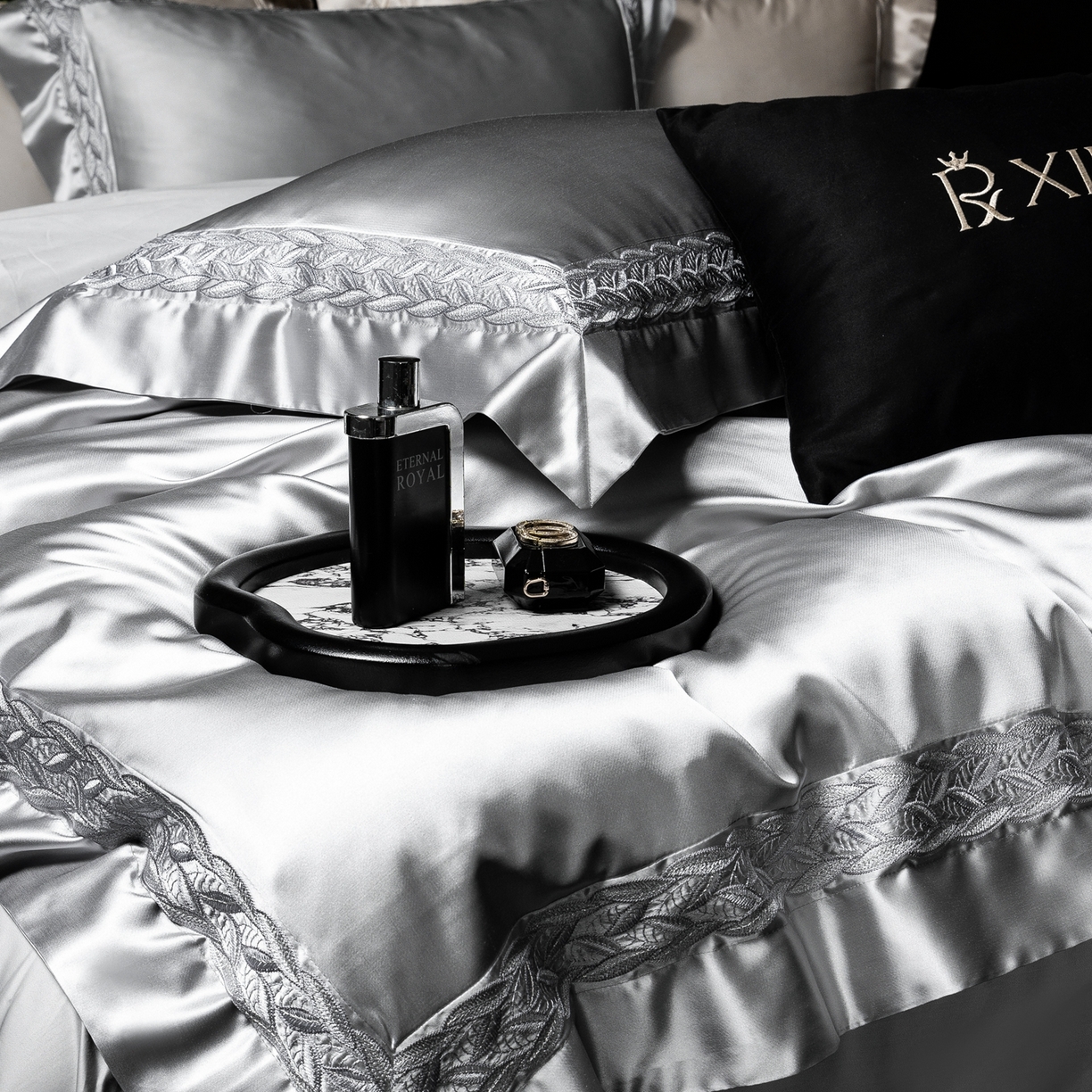 91家纺网 家纺一手货源 找家纺 （总）馨蕊家居 2026春夏新款款100s全棉纯棉高精密四件套-米娅