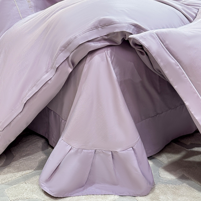 91家纺网 家纺一手货源 找家纺 昊翔家纺 2026全棉纯棉刺绣花四件套40支长绒棉100% 棉礼盒包装 醉清风-紫色