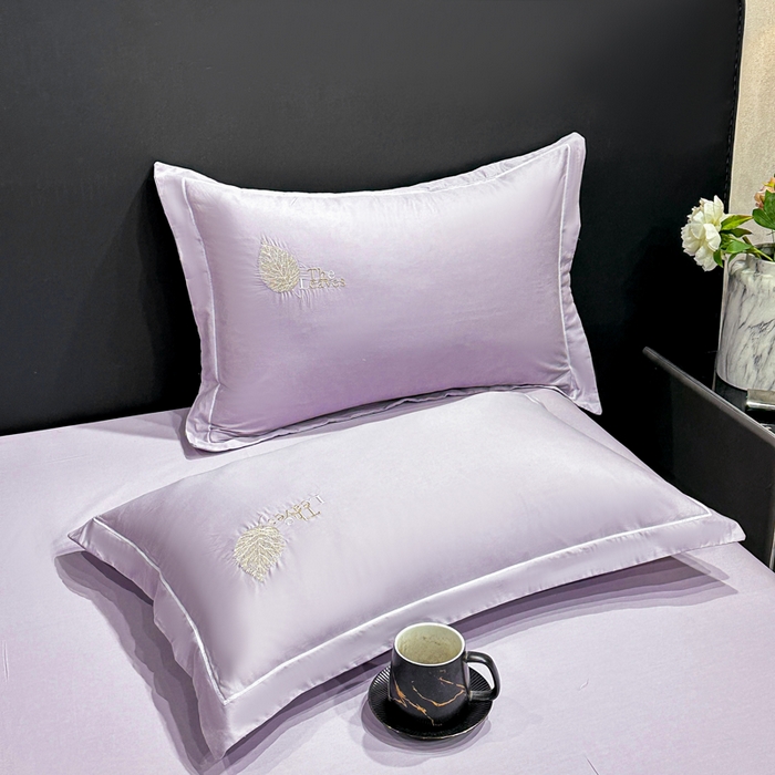 91家纺网 家纺一手货源 找家纺 昊翔家纺 2026全棉纯棉刺绣花四件套40支长绒棉100% 棉礼盒包装 醉清风-紫色