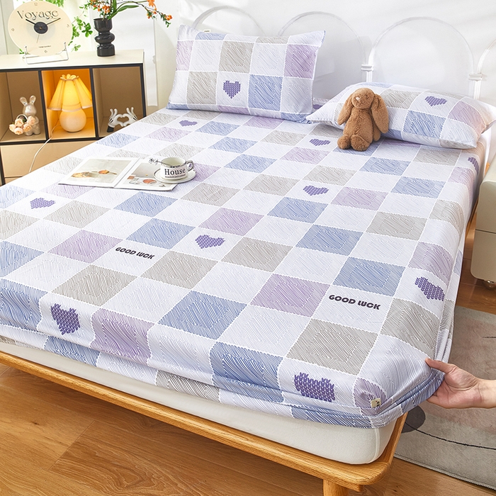 91家纺网 家纺一手货源 找家纺 （总）蕾诺家纺 2026新款老粗布加厚全包防滑防尘罩床罩床笠