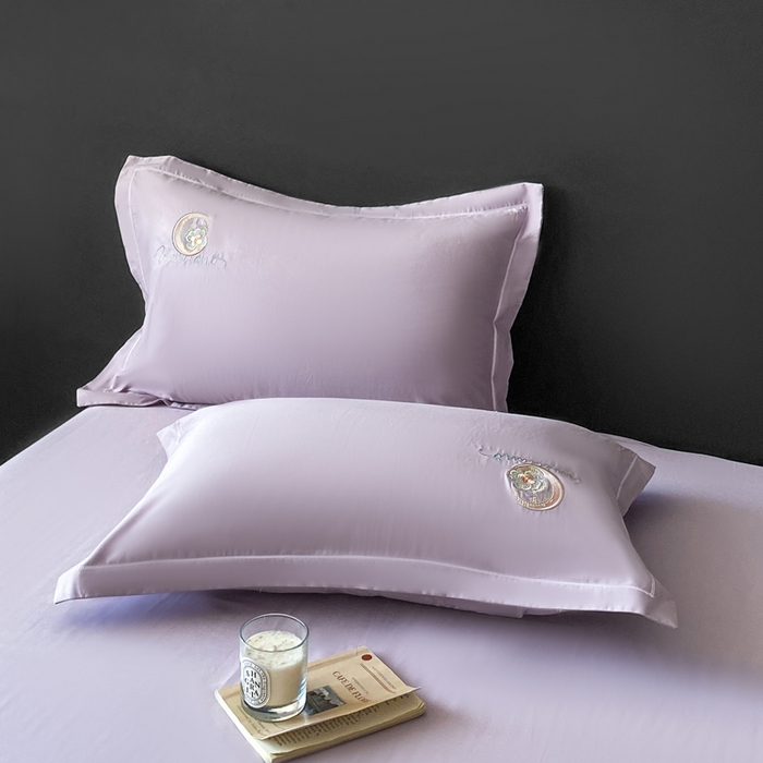 91家纺网 家纺一手货源 找家纺 昊翔家纺 2026全棉纯棉刺绣花四件套40支长绒棉100% 棉礼盒包装 澜韵-淡雅紫