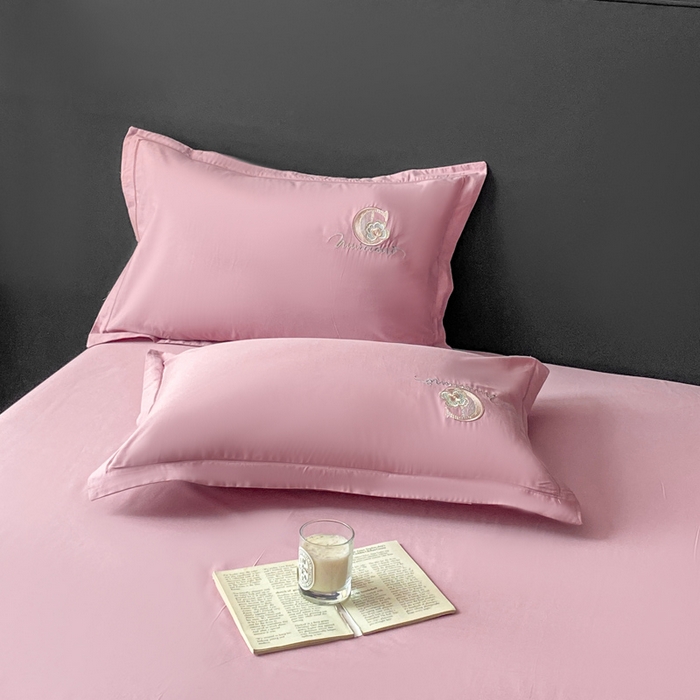 91家纺网 家纺一手货源 找家纺 昊翔家纺 2026全棉纯棉刺绣花四件套40支长绒棉100% 棉礼盒包装 澜韵-贵族粉