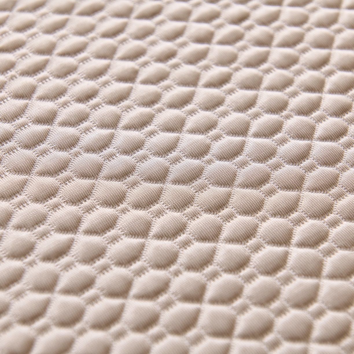 91家纺网 家纺一手货源 找家纺 席之家 2026新款PE中分子凉席三件套纯色平铺豆豆席-四叶草 四叶草-香槟金