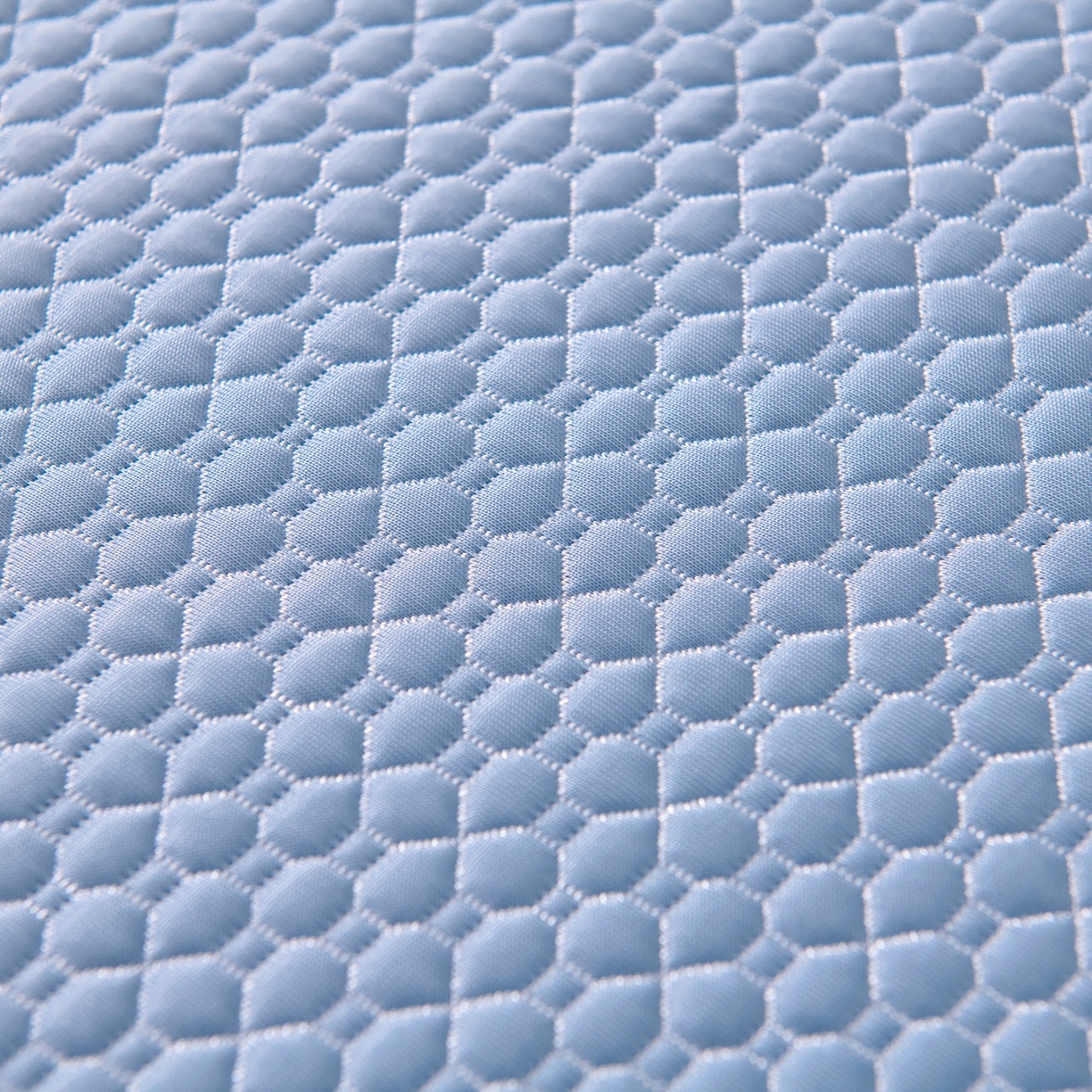 91家纺网 家纺一手货源 找家纺 席之家 2026新款PE中分子凉席三件套纯色平铺豆豆席-四叶草 四叶草-月光蓝