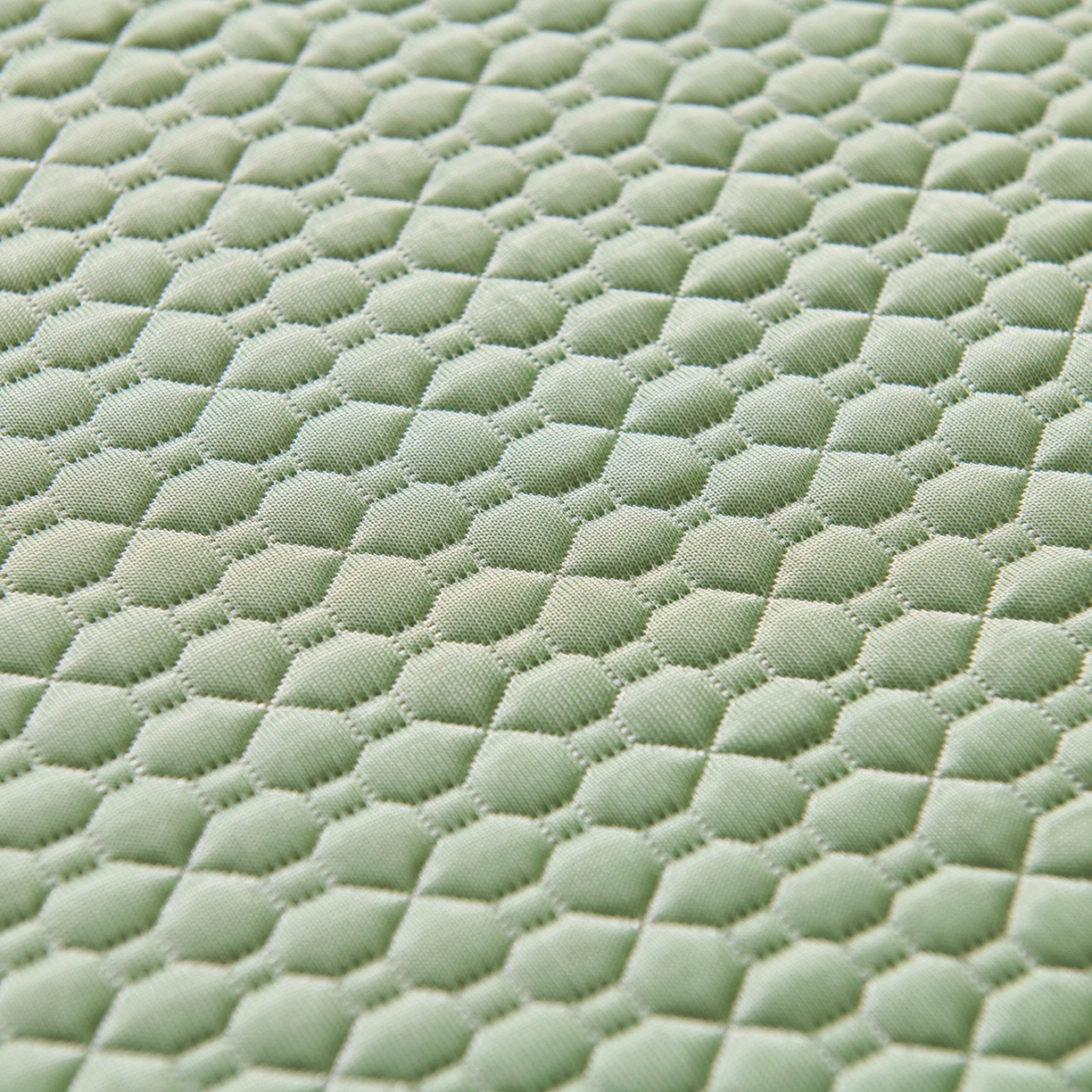 91家纺网 家纺一手货源 找家纺 席之家 2026新款PE中分子凉席三件套纯色平铺豆豆席-四叶草 四叶草-清新绿