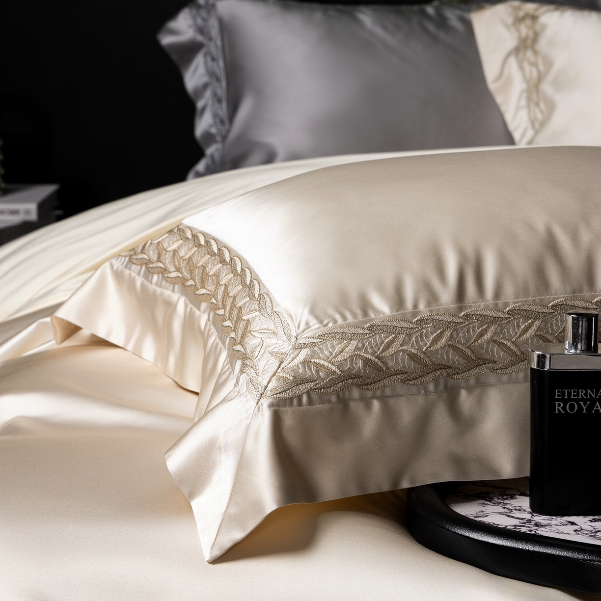 91家纺网 家纺一手货源 找家纺 馨蕊家居 2026春夏新款款100s全棉纯棉高精密四件套-米娅 米娅-奶咖