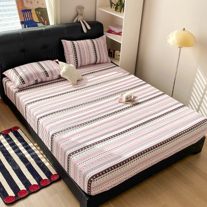 91家纺网 家纺一手货源 找家纺 赛琳 2026新款泡芙纱床笠系列单床笠床笠单件（有买家秀） 猫咪集粉