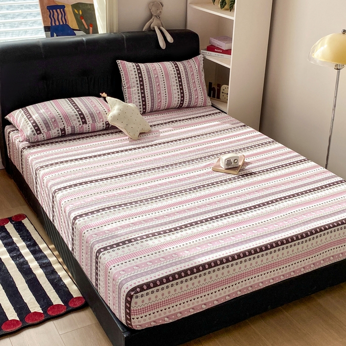 91家纺网 家纺一手货源 找家纺 赛琳 2026新款泡芙纱床笠系列单床笠床笠单件（有买家秀） 猫咪集粉