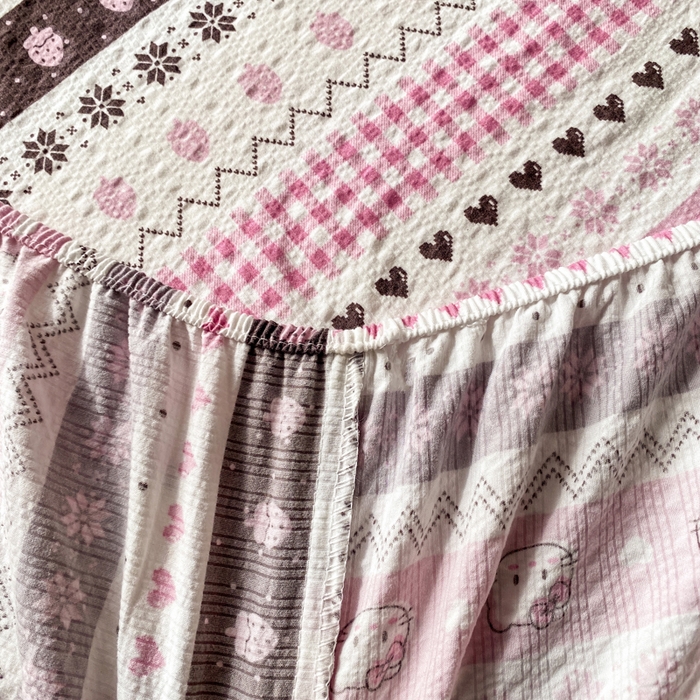 91家纺网 家纺一手货源 找家纺 赛琳 2026新款泡芙纱床笠系列单床笠床笠单件（有买家秀） 猫咪集粉