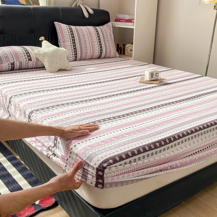 91家纺网 家纺一手货源 找家纺 赛琳 2026新款泡芙纱床笠系列单床笠床笠单件（有买家秀） 猫咪集粉