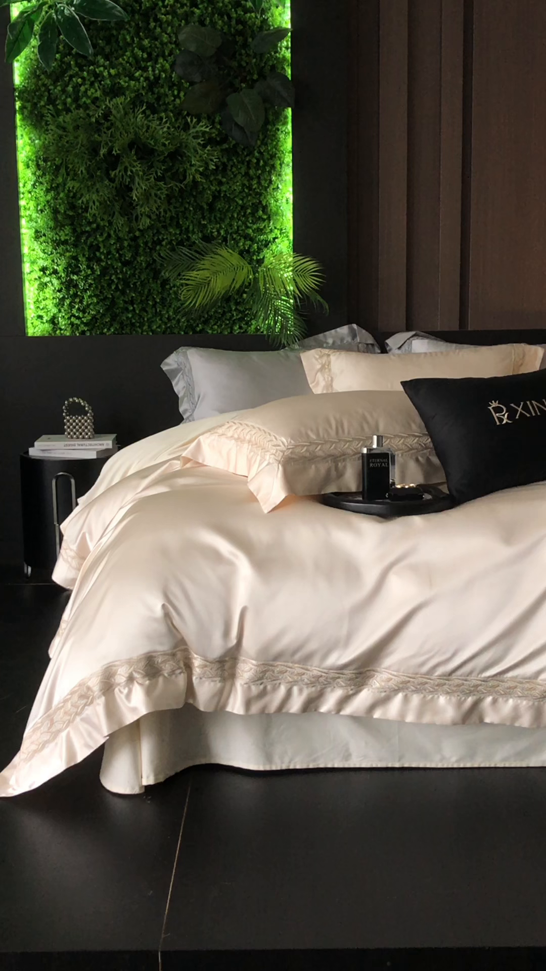 91家纺网 家纺一手货源 找家纺 馨蕊家居 2026春夏新款款100s全棉纯棉高精密四件套-米娅 米娅-奶咖