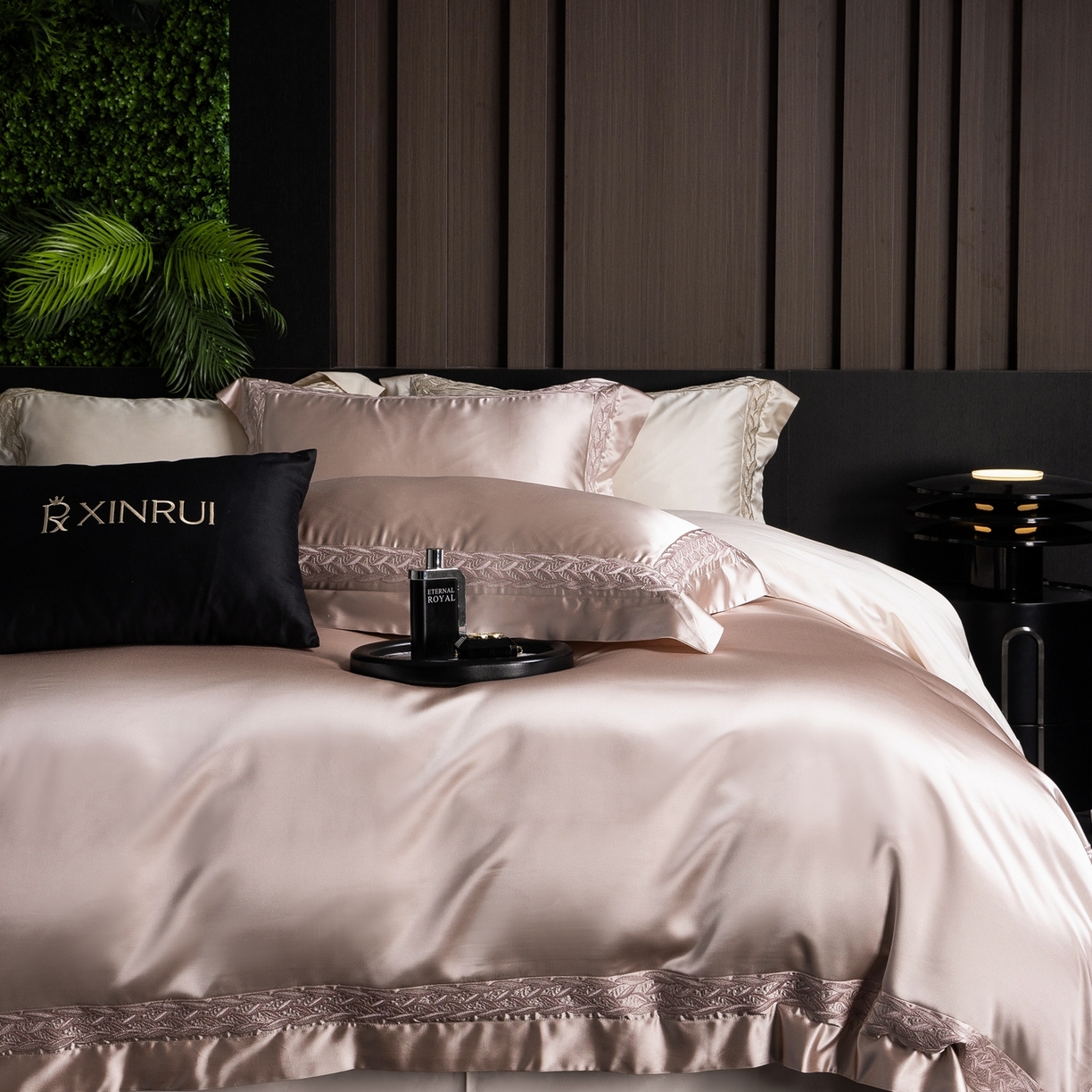 91家纺网 家纺一手货源 找家纺 馨蕊家居 2026春夏新款款100s全棉纯棉高精密四件套-米娅 米娅-蔷薇粉