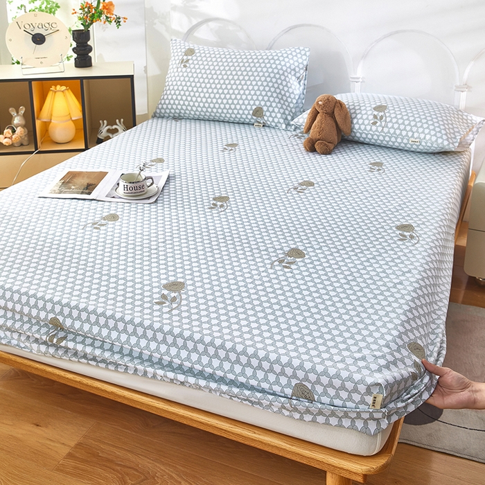 91家纺网 家纺一手货源 找家纺 （总）蕾诺家纺 2026新款老粗布加厚全包防滑防尘罩床罩床笠