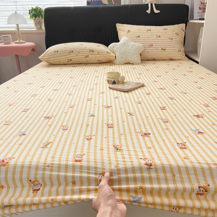 91家纺网 家纺一手货源 找家纺 赛琳 2026新款泡芙纱床笠系列单床笠床笠单件（有买家秀） 魔法星星