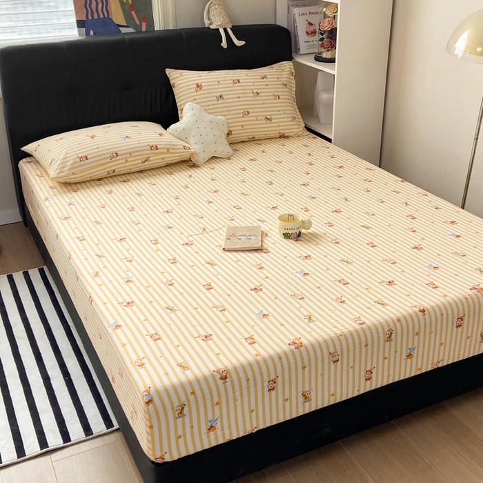 91家纺网 家纺一手货源 找家纺 赛琳 2026新款泡芙纱床笠系列单床笠床笠单件（有买家秀） 魔法星星