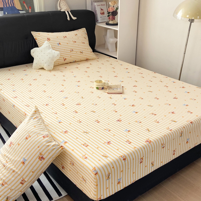 91家纺网 家纺一手货源 找家纺 赛琳 2026新款泡芙纱床笠系列单床笠床笠单件（有买家秀） 魔法星星