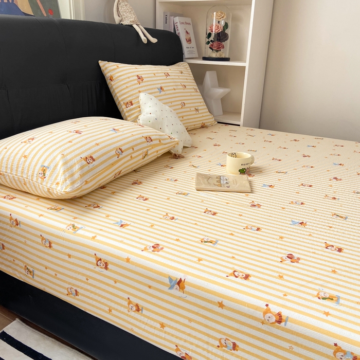 91家纺网 家纺一手货源 找家纺 赛琳 2026新款泡芙纱床笠系列单床笠床笠单件（有买家秀） 魔法星星