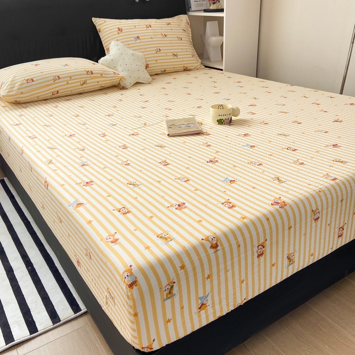 91家纺网 家纺一手货源 找家纺 赛琳 2026新款泡芙纱床笠系列单床笠床笠单件（有买家秀） 魔法星星