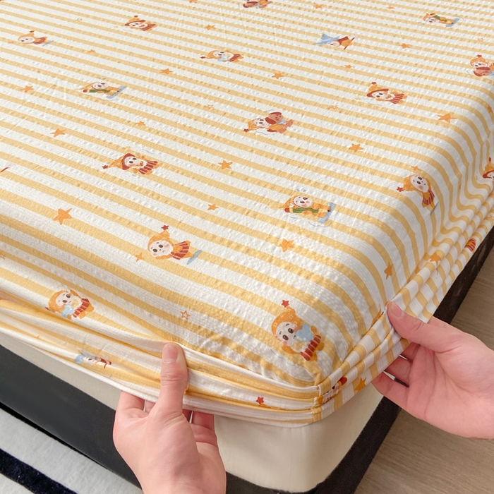 91家纺网 家纺一手货源 找家纺 赛琳 2026新款泡芙纱床笠系列单床笠床笠单件（有买家秀） 魔法星星