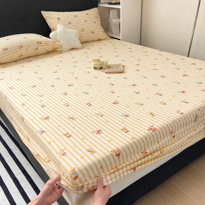 91家纺网 家纺一手货源 找家纺 赛琳 2026新款泡芙纱床笠系列单床笠床笠单件（有买家秀） 魔法星星