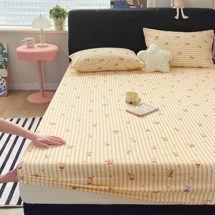 91家纺网 家纺一手货源 找家纺 赛琳 2026新款泡芙纱床笠系列单床笠床笠单件（有买家秀） 魔法星星