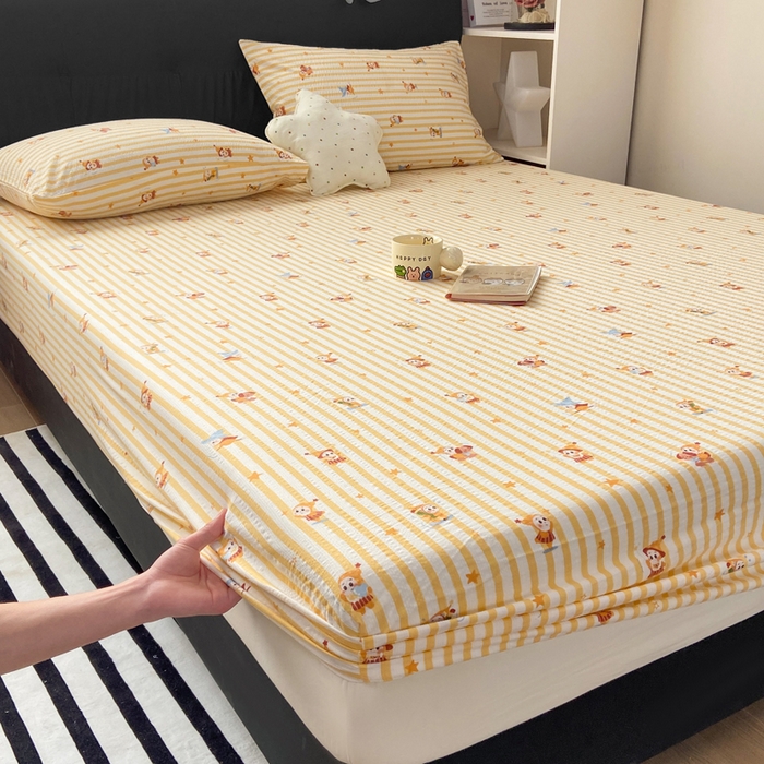 91家纺网 家纺一手货源 找家纺 赛琳 2026新款泡芙纱床笠系列单床笠床笠单件（有买家秀） 魔法星星