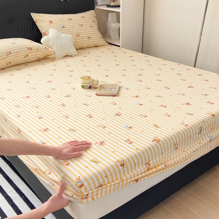 91家纺网 家纺一手货源 找家纺 赛琳 2026新款泡芙纱床笠系列单床笠床笠单件（有买家秀） 魔法星星