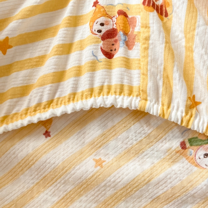 91家纺网 家纺一手货源 找家纺 赛琳 2026新款泡芙纱床笠系列单床笠床笠单件（有买家秀） 魔法星星