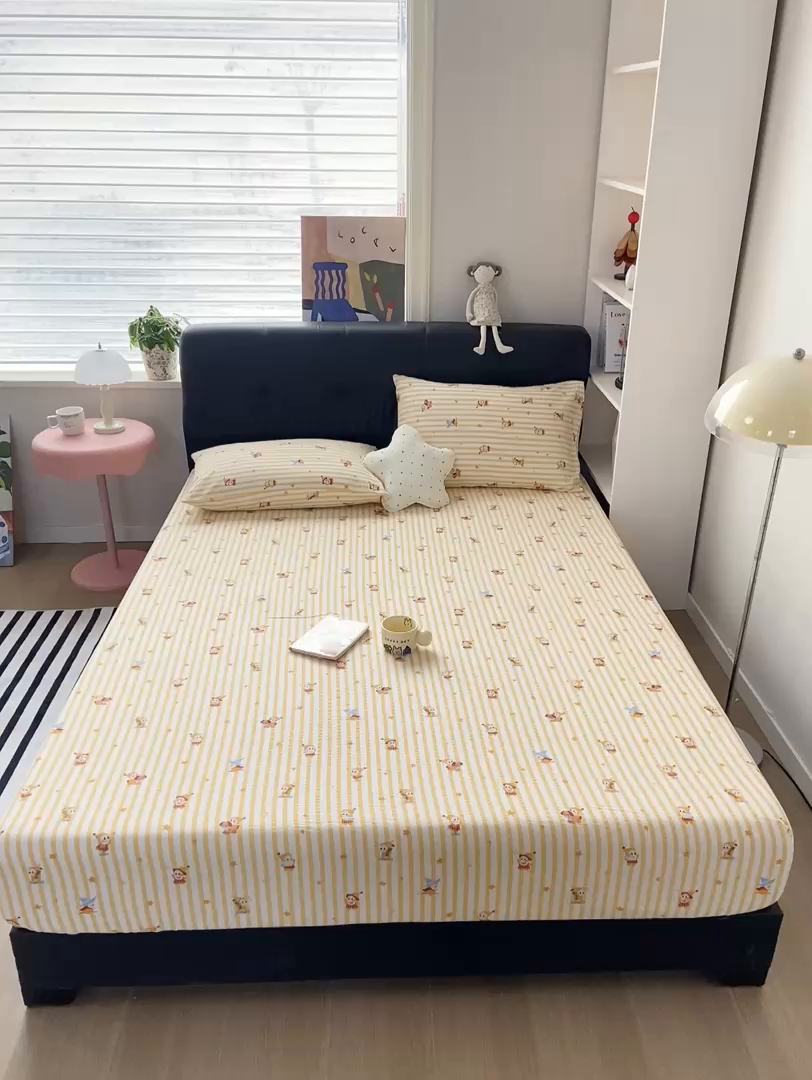 91家纺网 家纺一手货源 找家纺 赛琳 2026新款泡芙纱床笠系列单床笠床笠单件（有买家秀） 魔法星星