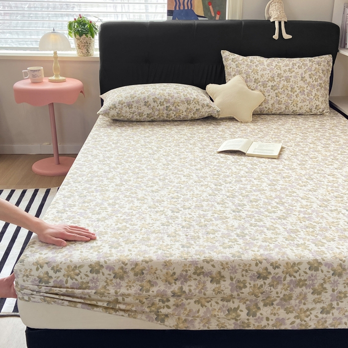 91家纺网 家纺一手货源 找家纺 赛琳 2026新款泡芙纱床笠系列单床笠床笠单件（有买家秀） 茉莉雨