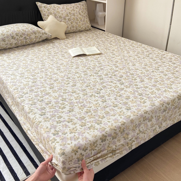 91家纺网 家纺一手货源 找家纺 赛琳 2026新款泡芙纱床笠系列单床笠床笠单件（有买家秀） 茉莉雨