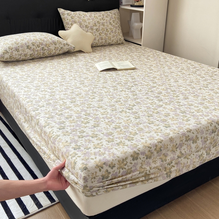 91家纺网 家纺一手货源 找家纺 赛琳 2026新款泡芙纱床笠系列单床笠床笠单件（有买家秀） 茉莉雨