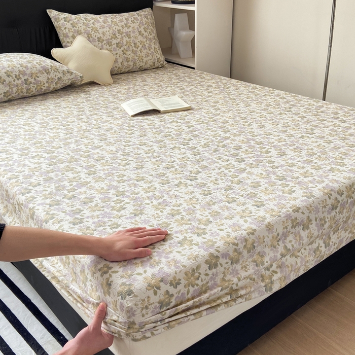 91家纺网 家纺一手货源 找家纺 赛琳 2026新款泡芙纱床笠系列单床笠床笠单件（有买家秀） 茉莉雨