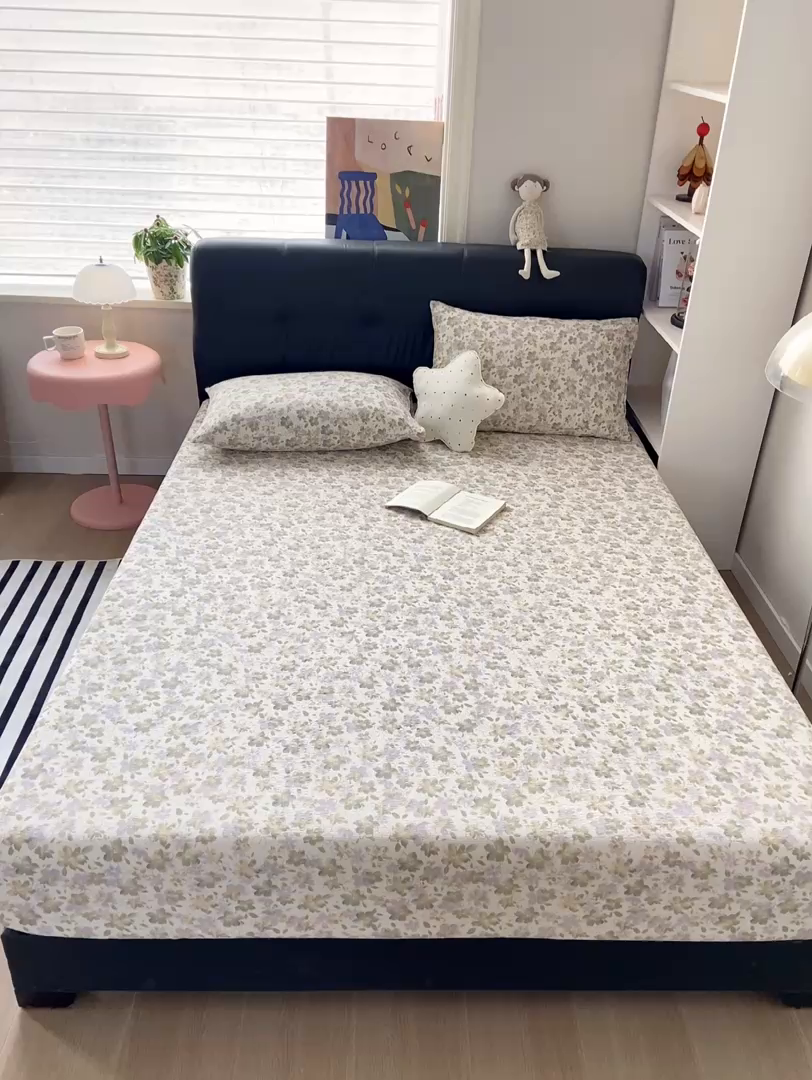 91家纺网 家纺一手货源 找家纺 赛琳 2026新款泡芙纱床笠系列单床笠床笠单件（有买家秀） 茉莉雨