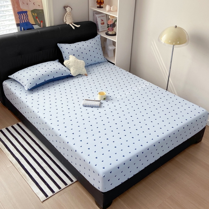 91家纺网 家纺一手货源 找家纺 赛琳 2026新款泡芙纱床笠系列单床笠床笠单件（有买家秀） 甜心兰絮