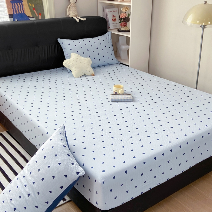 91家纺网 家纺一手货源 找家纺 赛琳 2026新款泡芙纱床笠系列单床笠床笠单件（有买家秀） 甜心兰絮