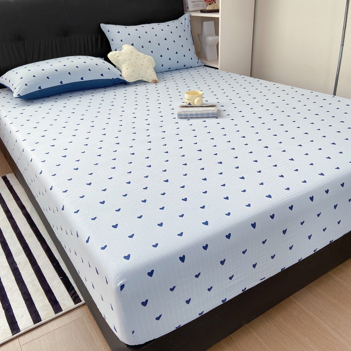 91家纺网 家纺一手货源 找家纺 赛琳 2026新款泡芙纱床笠系列单床笠床笠单件（有买家秀） 甜心兰絮