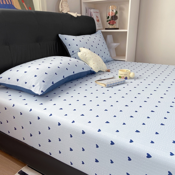 91家纺网 家纺一手货源 找家纺 赛琳 2026新款泡芙纱床笠系列单床笠床笠单件（有买家秀） 甜心兰絮