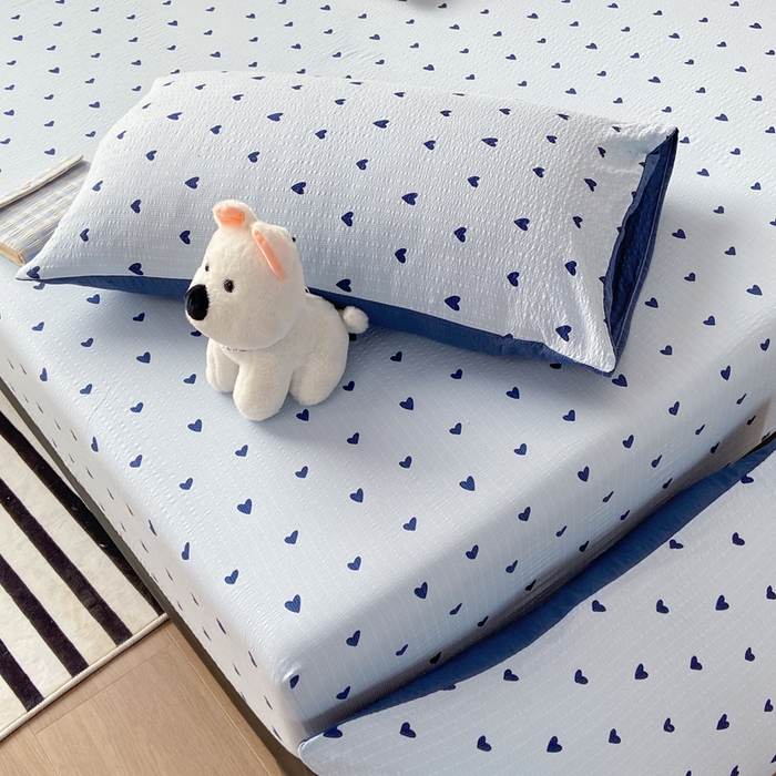 91家纺网 家纺一手货源 找家纺 赛琳 2026新款泡芙纱床笠系列单床笠床笠单件（有买家秀） 甜心兰絮