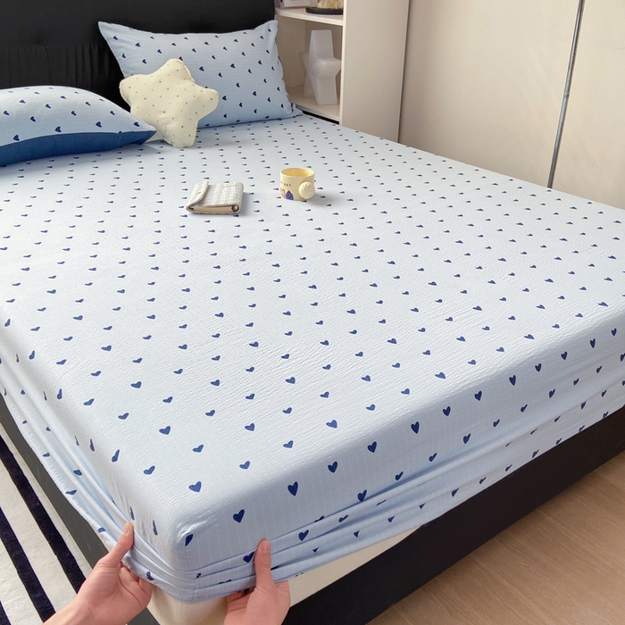 91家纺网 家纺一手货源 找家纺 赛琳 2026新款泡芙纱床笠系列单床笠床笠单件（有买家秀） 甜心兰絮