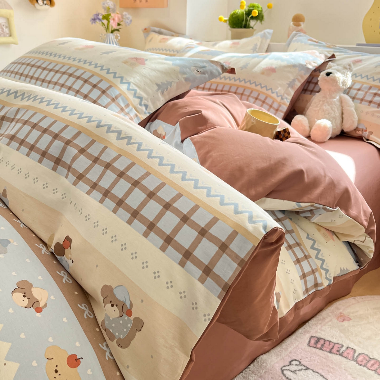 91家纺网 家纺一手货源 找家纺 （总）涵宸家纺 2025新款加厚全棉磨毛印花四件套--罗马系列 场景二