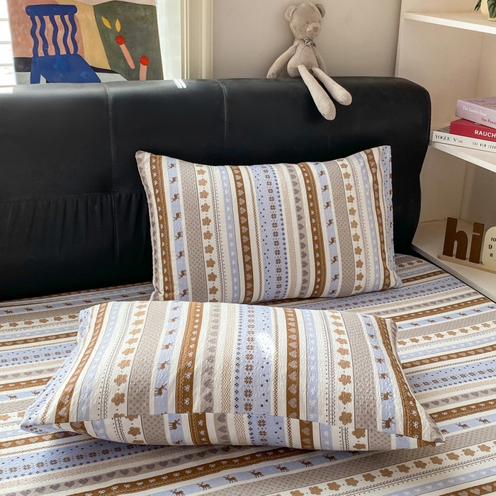 91家纺网 家纺一手货源 找家纺 赛琳 2026新款泡芙纱床笠系列单床笠床笠单件（有买家秀） 小鹿织棉